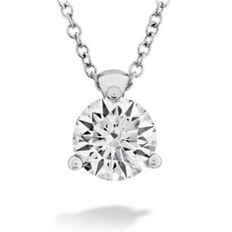Classic Three-Prong Solitaire Pendant Necklace [JNPEN0502]