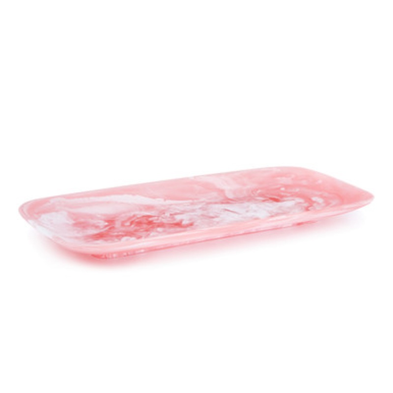 Classical Rectangle Platter Pink Swirl [GGSRV0084]