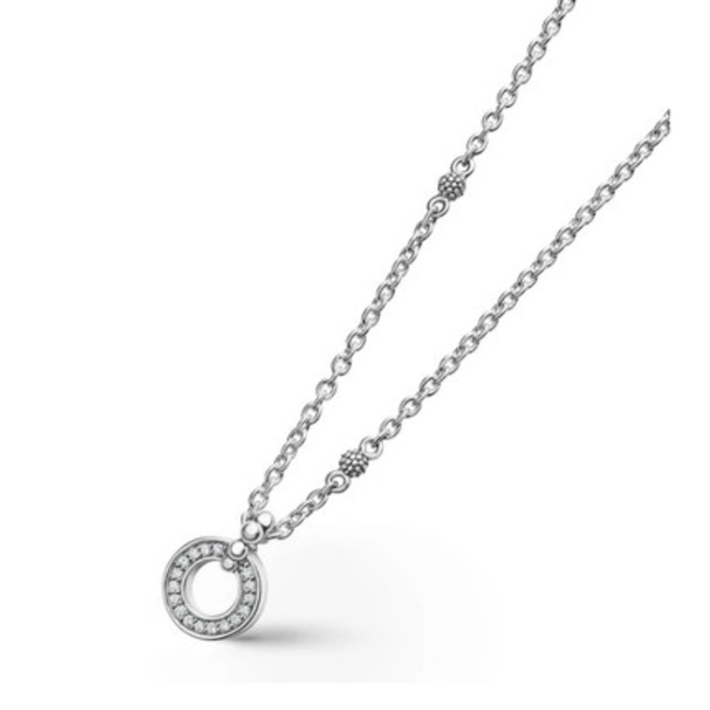 DIAMOND CIRCLE PENDANT NECKLACE [2YSDP0250]