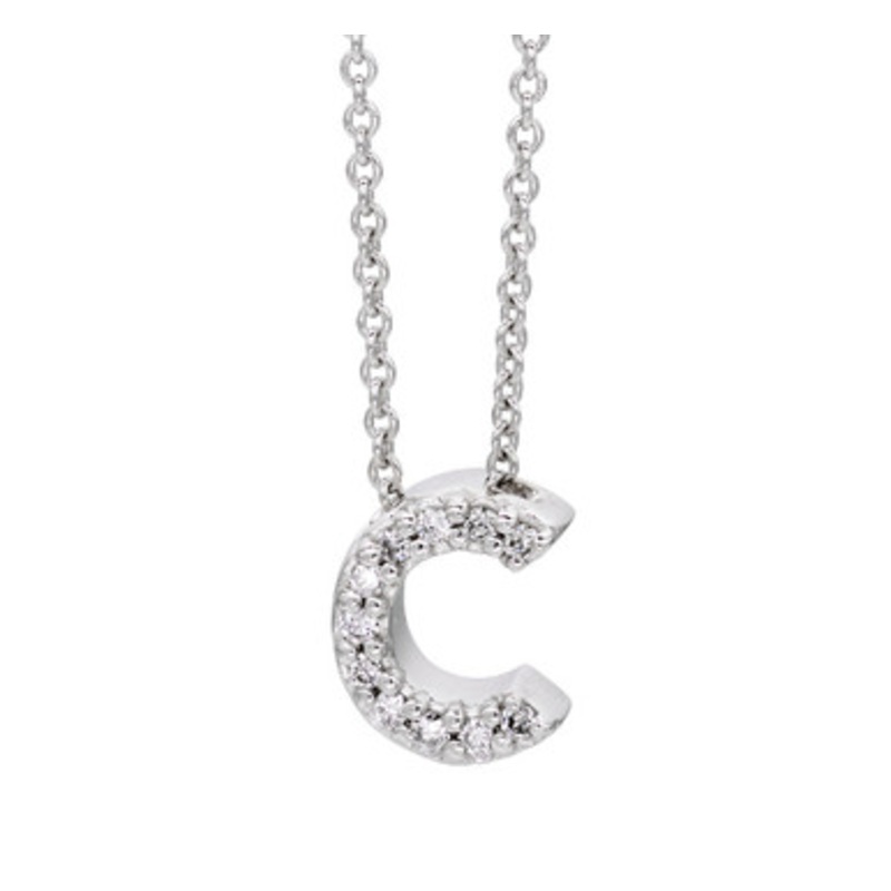 Tiny Treasures Diamond Initial Pendant [1DFAD1869]