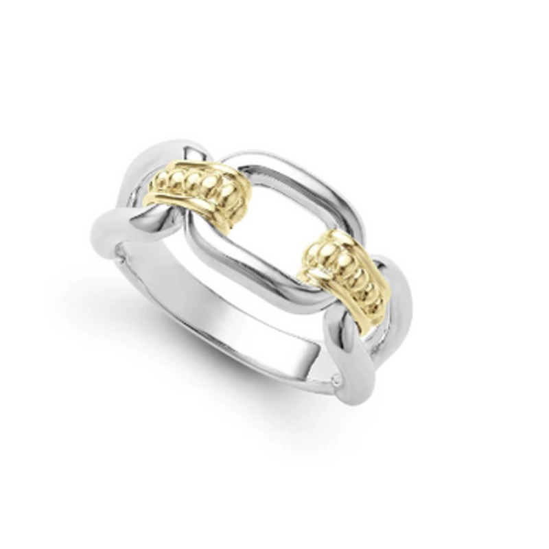 Caviar Two Tone Link Ring [JROTH0727]