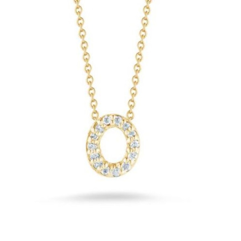 Tiny Treasures Diamond Letter ‘O’ Necklace [JNPEN0422]