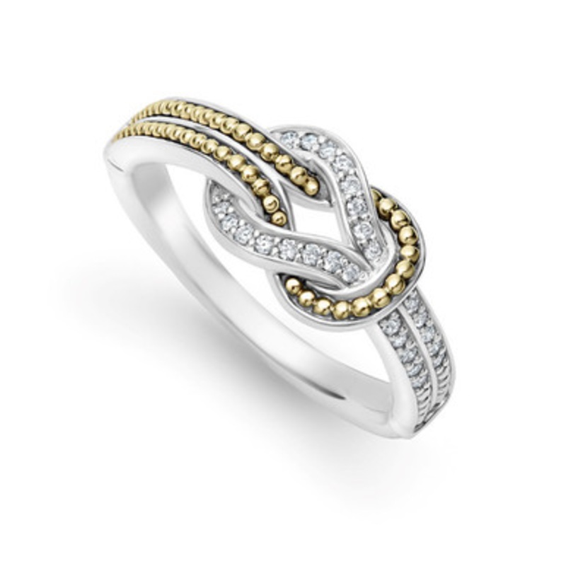 TWO TONE KNOT DIAMOND RING [2YSRG5590]