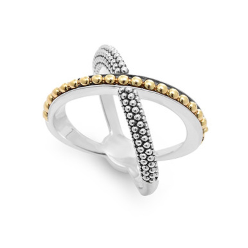 X GOLD BEADED RING [2YSRG5499]