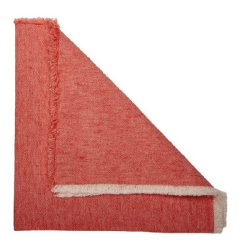 Coral Fringed Napkin [8TNAP0248]