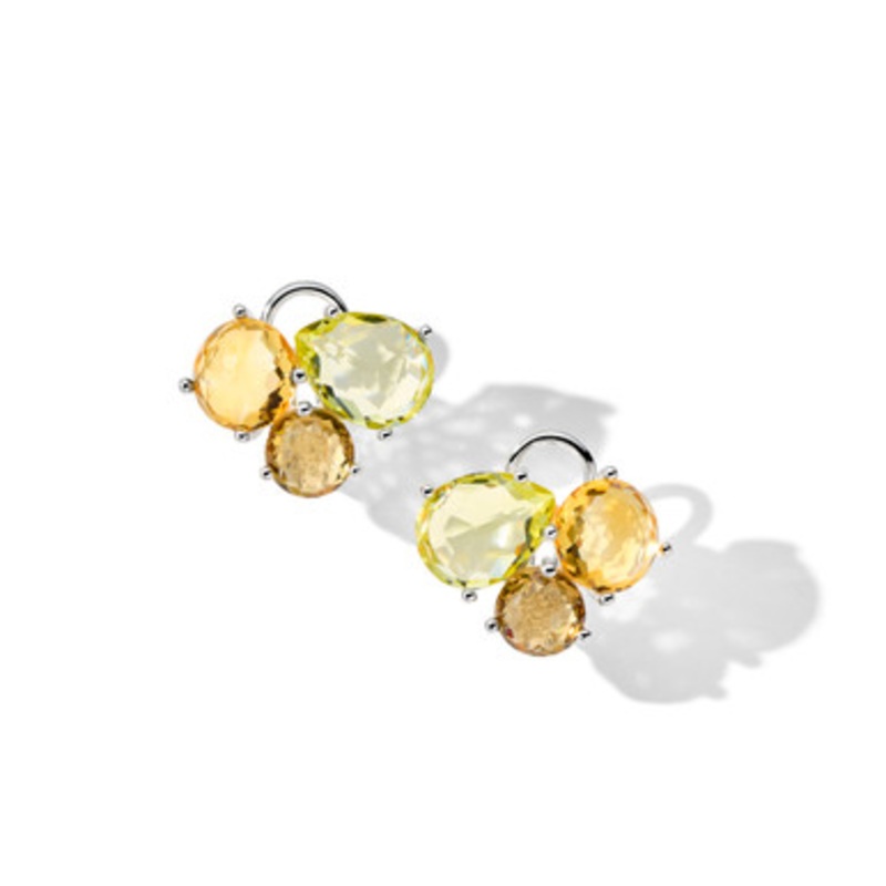 Rock Candy Cluster Citrine Stud Earrings [JESTD0565]