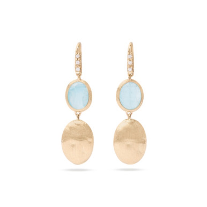 Siviglia Aquamarine And Diamond Earrings  [JEOTH0420]