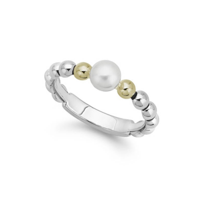 Two Tone Pearl Ring [2YSRG5485]
