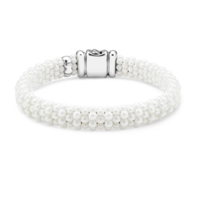 White Caviar Beaded Bracelet [2YSBR9357]