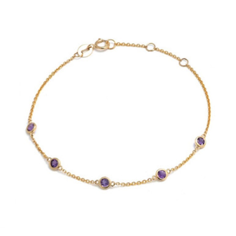 Amethyst Station Bracelet [2BAMY0078]