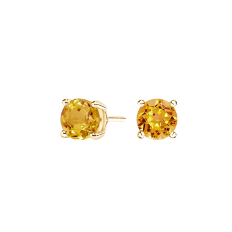 Citrine Stud Earrings [JESTD0321]