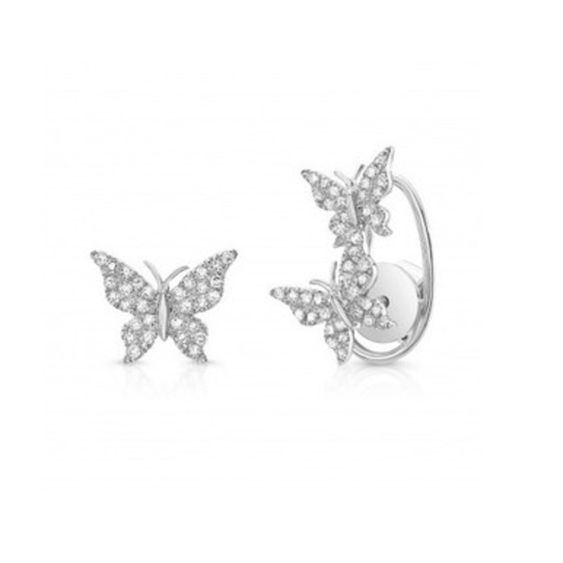 Diamond Butterfly Earrings [1EAD11343]