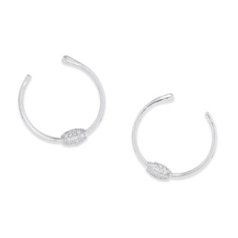 Pave Open Circle Earrings [JEOTH0309]