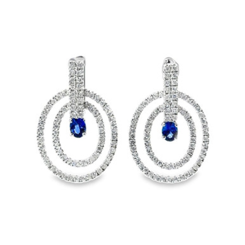 Sapphire and Diamond Drop Earrings [JEOTH0889]