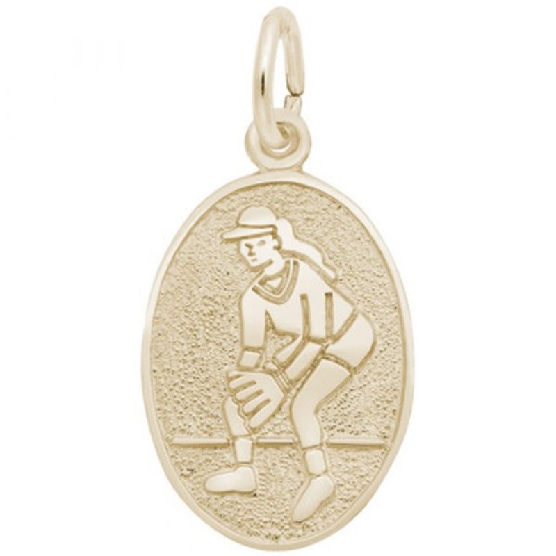 Softball Oval Disc Charm [2XCHM3696]