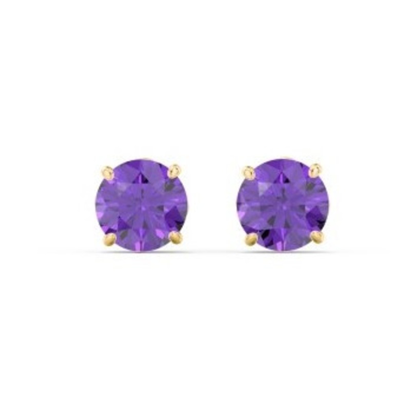 Amethyst Stud Earrings [JESTD0320]