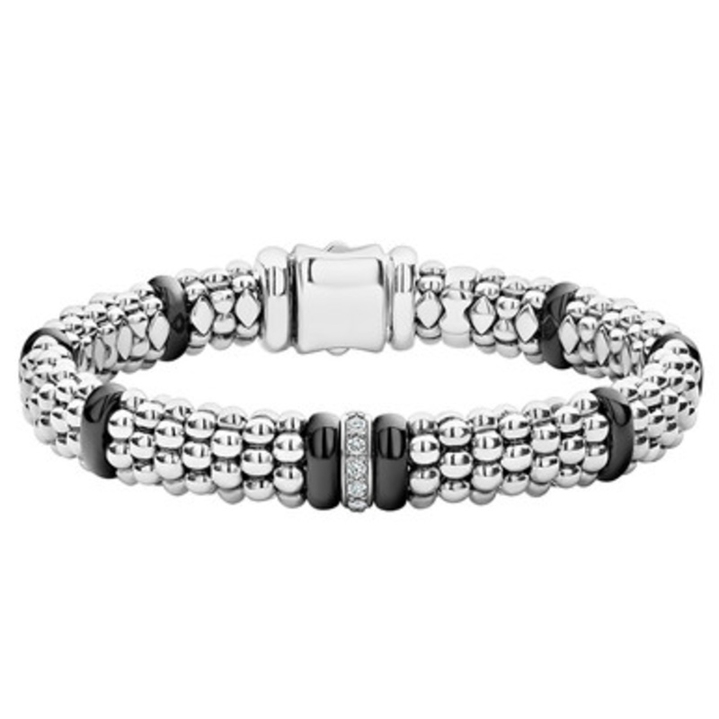 Black Caviar Single Station Diamond Bracelet [2YSDB0322]