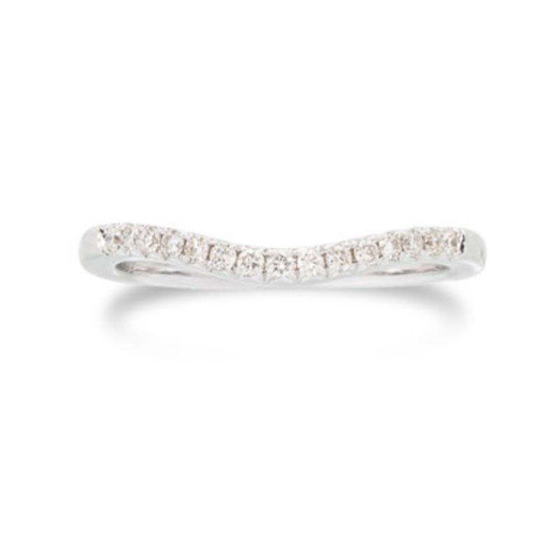 Curved Diamond Band Ring [1WADX6059]