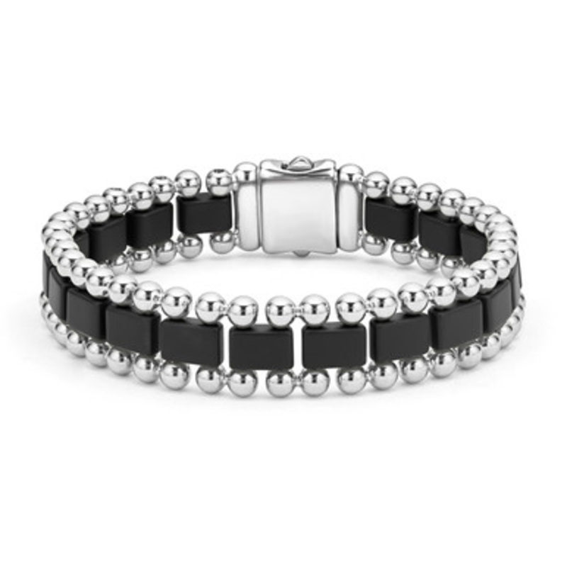 Anthem Matte Black Ceramic Link Bracelet [JBOTH1171]