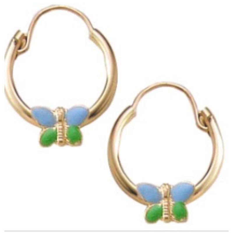 Butterfly Hoop Earrings [JEHOP0359]
