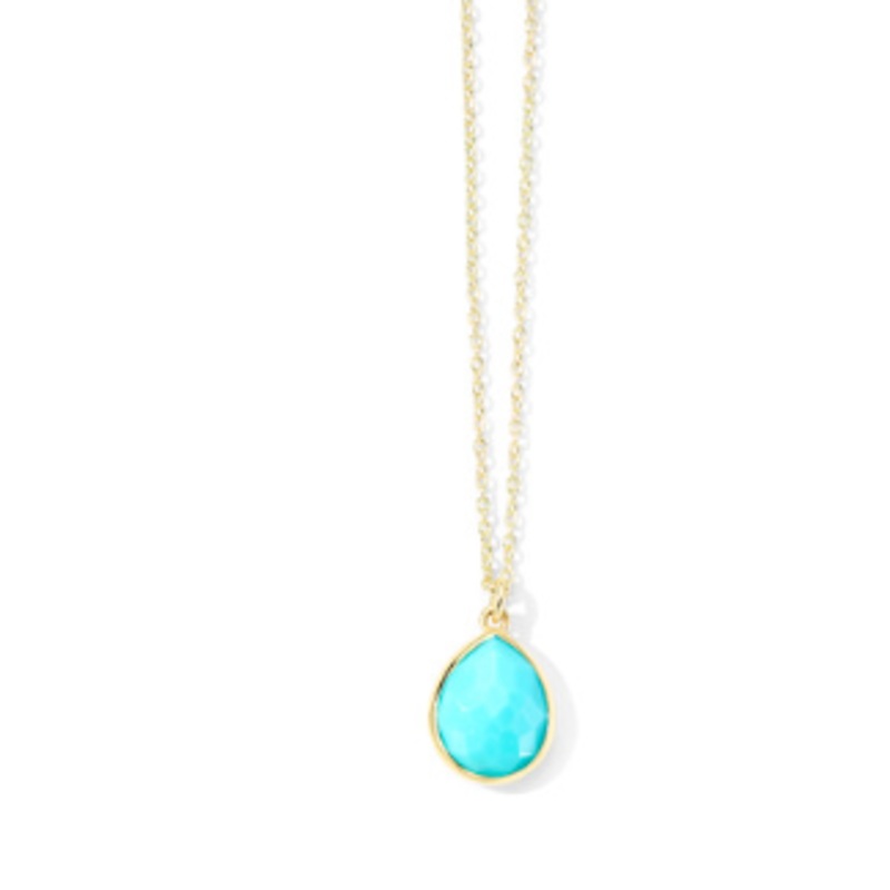 Rock Candy Turquoise Drop Pendant Necklace [JNPEN0790]
