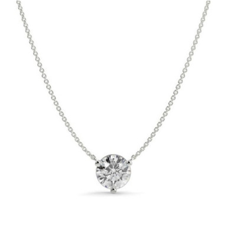Solitaire Diamond Pendant Necklace, .34 [JNPEN0941]