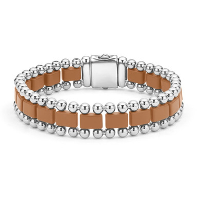 Anthem Matte Tan Ceramic Link Bracelet [JBOTH1174]
