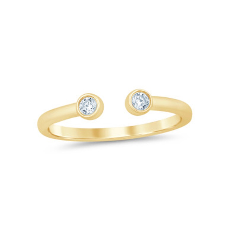 Bezel Set Diamond Open Ring [JRBND0872]