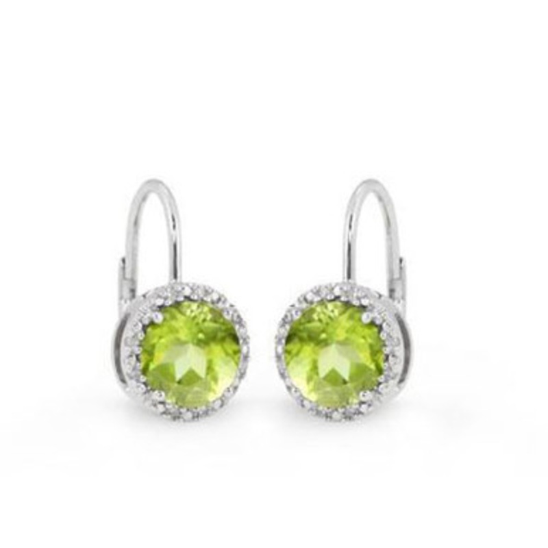 Peridot and Diamond Earrings [2YSEA0819]