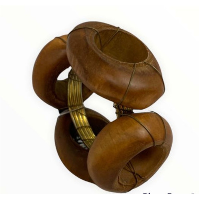 Taupe Odd Disk Linked Napkin Ring [8TNPR0092]