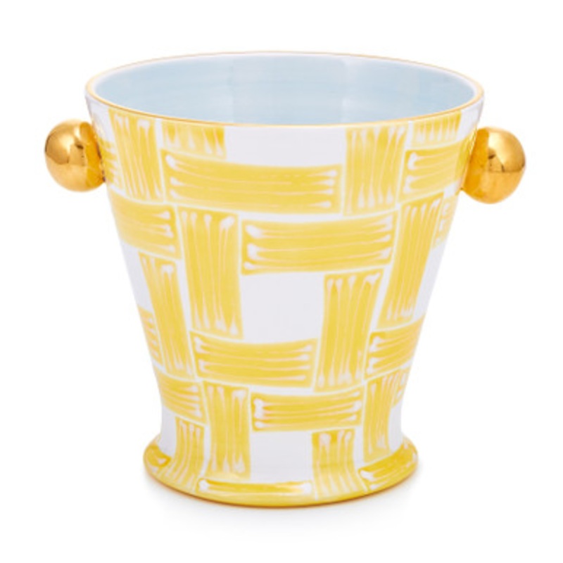 Veranda Bright Saffron Herb Pot [GGDOT0045]