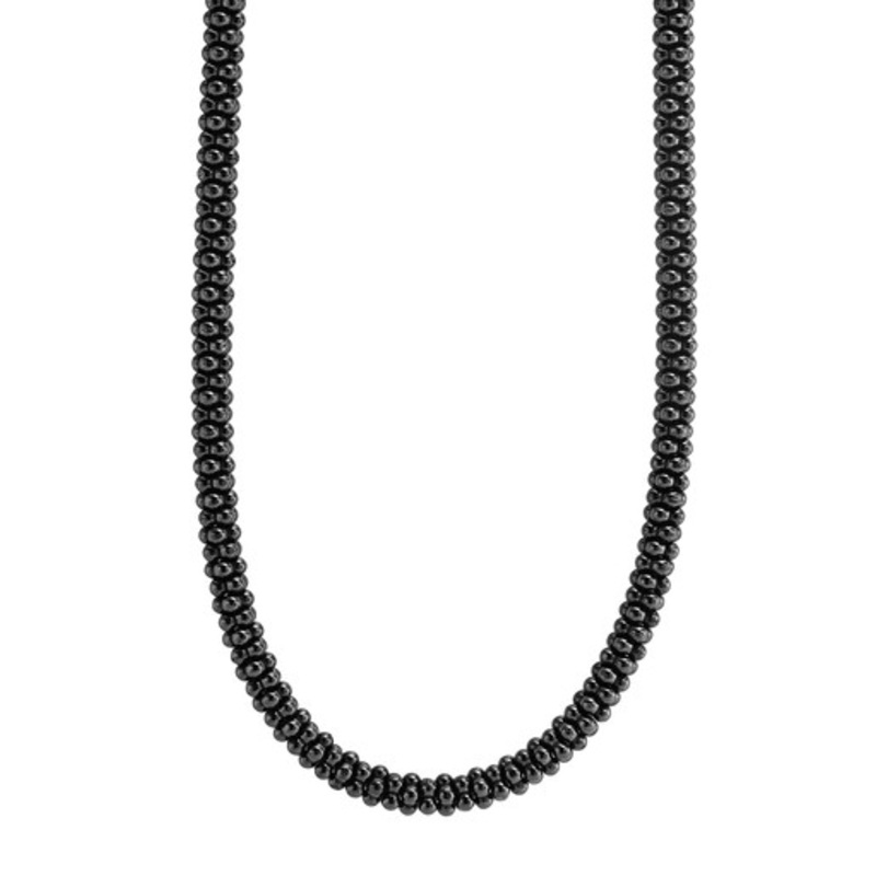 Black Caviar Ceramic Necklace [2YLNK0330]