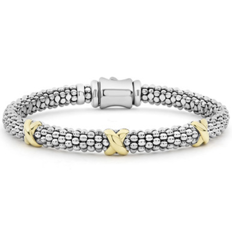 Three Station X Caviar Bracelet [2YSBR9203]