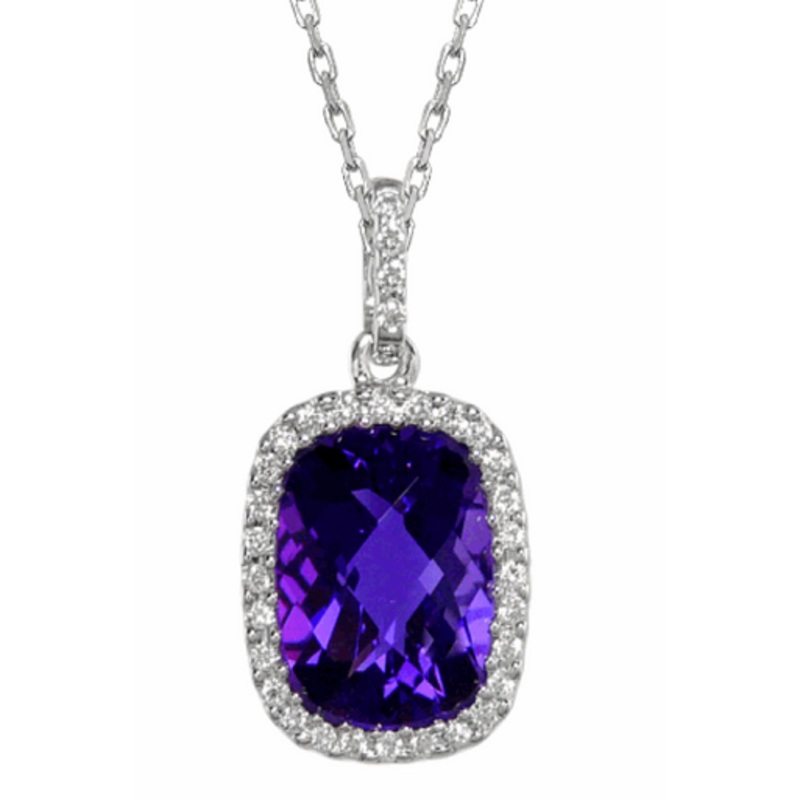 Amethyst Pendant Necklace [2DGMD0479]