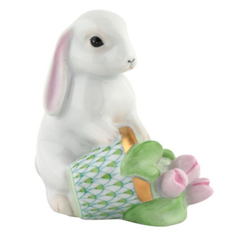 Bunny with Key Lime Flower Pot [GGFIG0210]