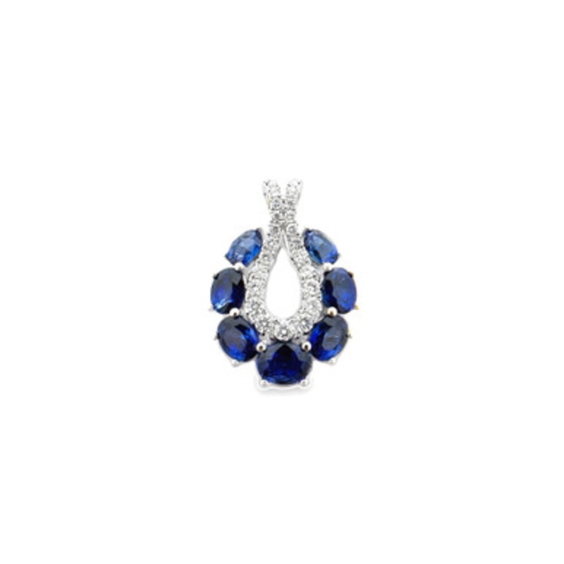 Sapphire and Diamond Pendant [JNPEN0902]