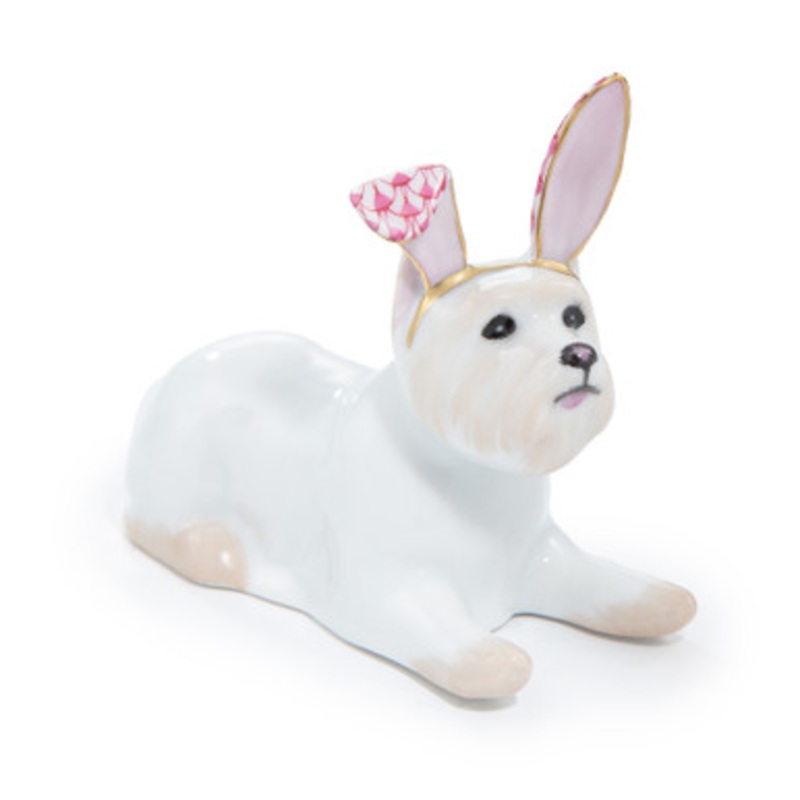 Westie With Raspberry Bunny Ears [GGFIG0209]