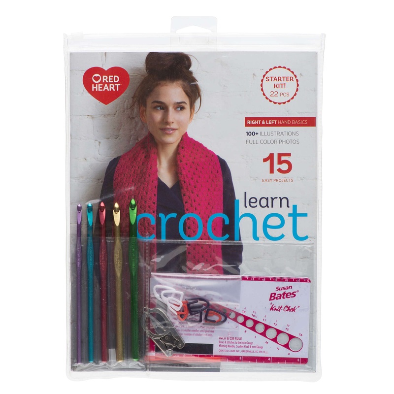 Red Heart My Crochet Teacher Learn to Crochet Kit