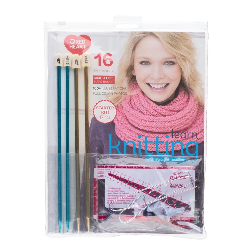 Red Heart My Knitting Teacher Learn to Knit Kit