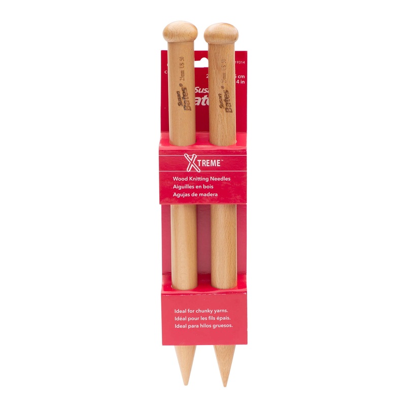 Susan Bates Xtreme Wood 14 Knitting Needles U.S. 50 (25 mm) – Clearance Items