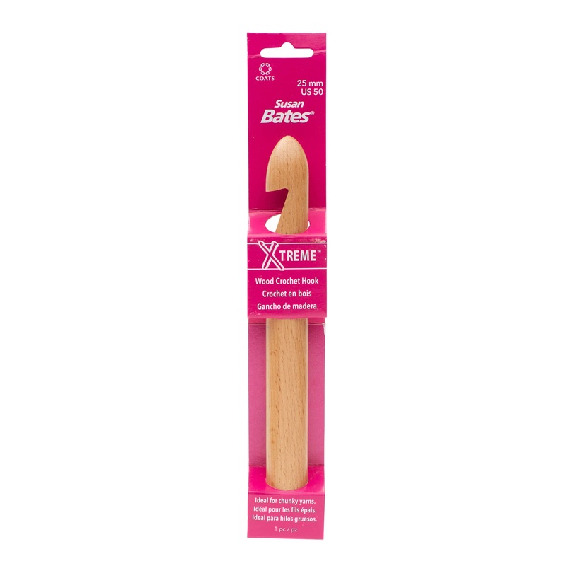 Susan Bates Xtreme Wood 9 Crochet Hook U.S. 50 (25 mm) – Discontinued Items
