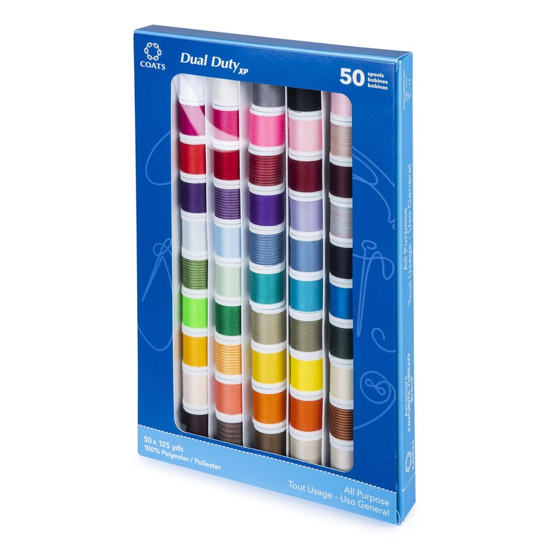 Coats & Clark Dual Duty XP General Purpose Sewing Thread Set, 50 Spools