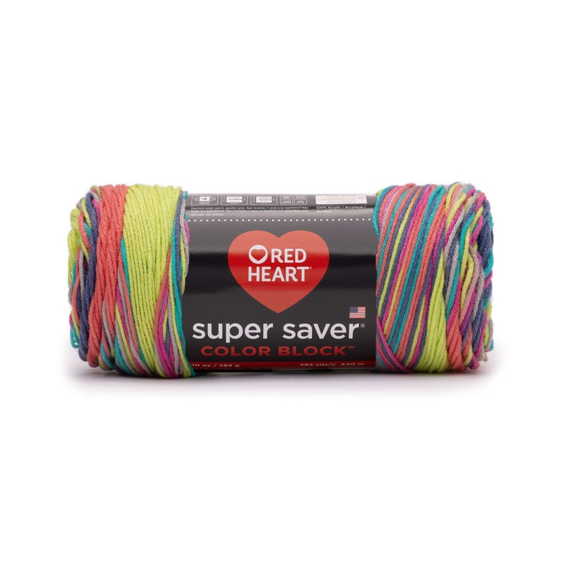 Red Heart Super Saver Color Block Yarn – Discontinued shades