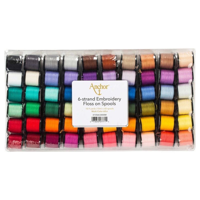 Anchor Embroidery Floss on Spools, 60 Pack
