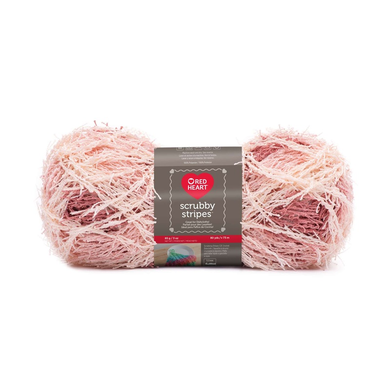 Red Heart Scrubby Stripes Yarn – Clearance shades