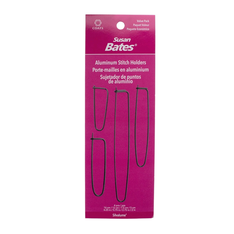 Susan Bates Aluminum Stitch Holders, Value Pack