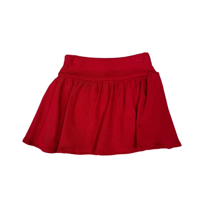 Girls Gathered Skort – Deep Red