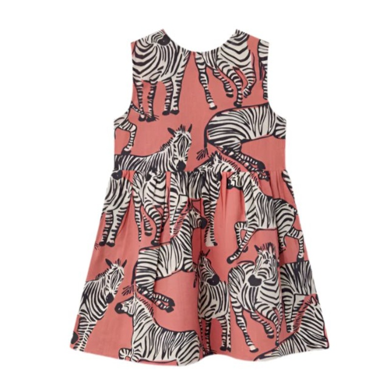 Girls Zebra Dress – Rose