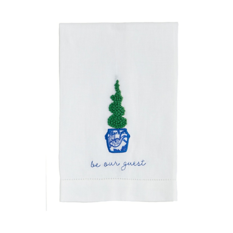 Guest Boxwood Topiary Towel