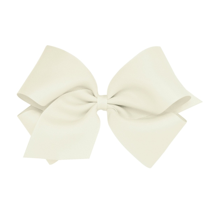 King Grosgrain Bow – Antique White